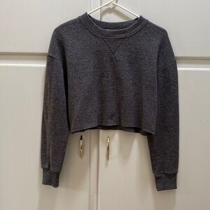 Zara grey cropped Knit Sweater size S
